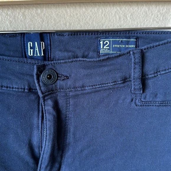 GAP Stretch Skinny Navy Blue Pants - Picture 4 of 6